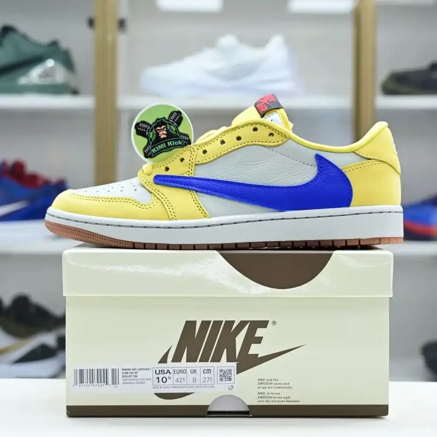 Kimikick Air 1Low x Jordan Canary Scott Travis Jordan 0325
